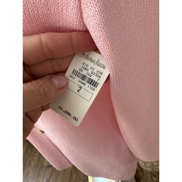 NWT St John Knit Pink Embellished blazer size 2 - Picture 10 of 11